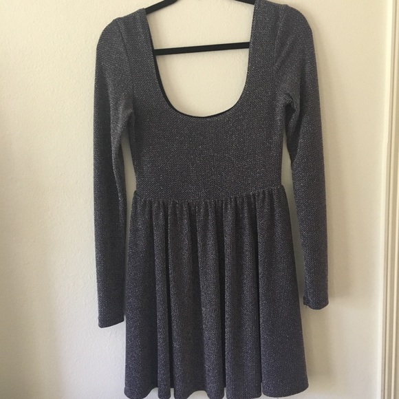 Free People Blue Metallic Skater Dress (s) - Picture 3 of 3